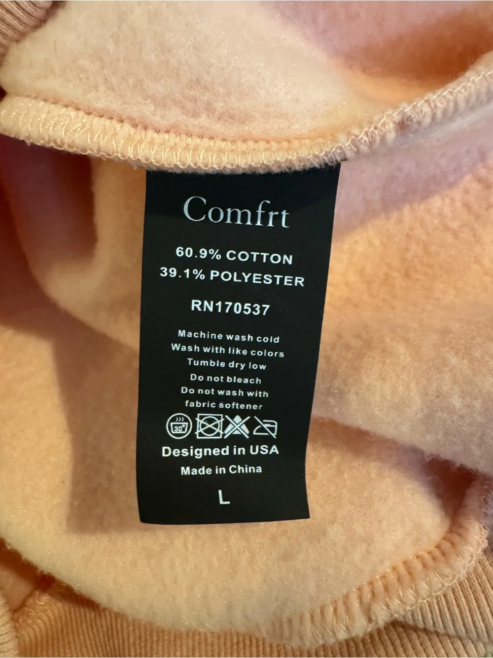 Comfrt Pastel Hoodie PEACH 🍑 - Picture 6 of 12